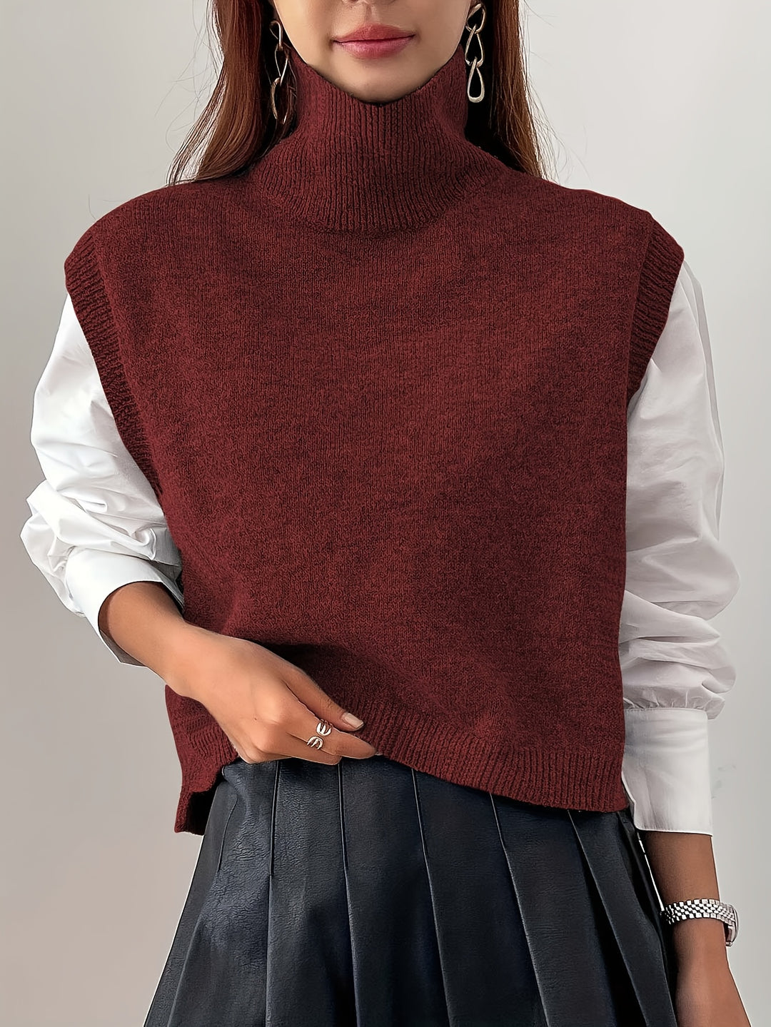 Rosabel | High-Neck Sweater Vest