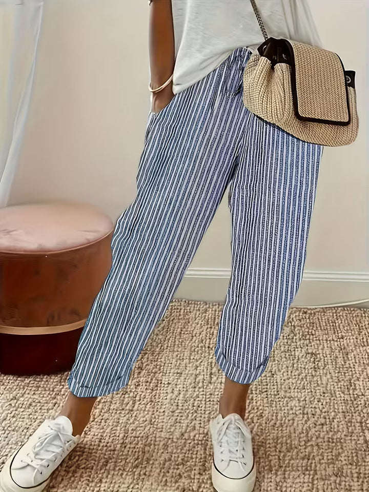 Marley | Striped Wide Leg Casual Pants