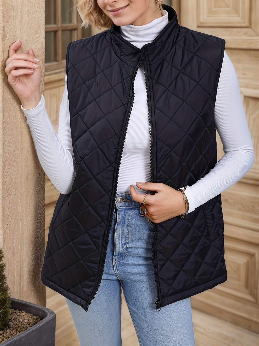 Iris | Quilted Longline Vest