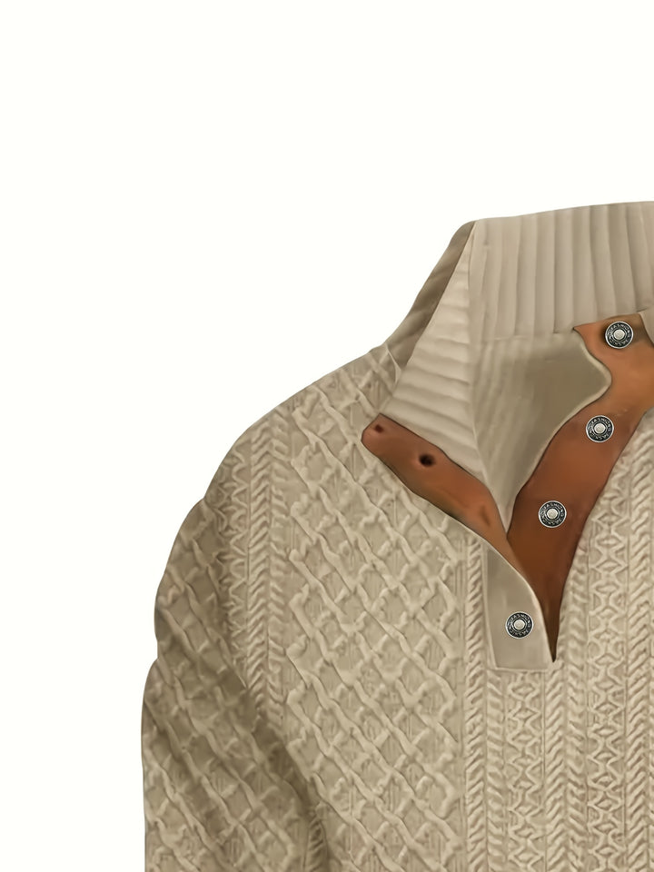 Rupert | Cable-Knit Stand Collar Sweater