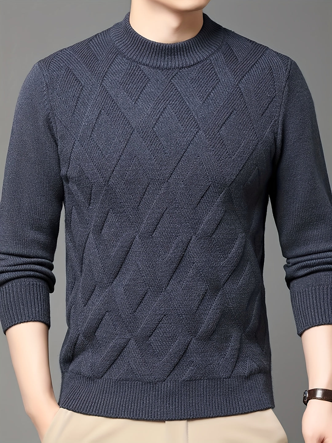 Rhys | Textured Mock-Neck Sweater
