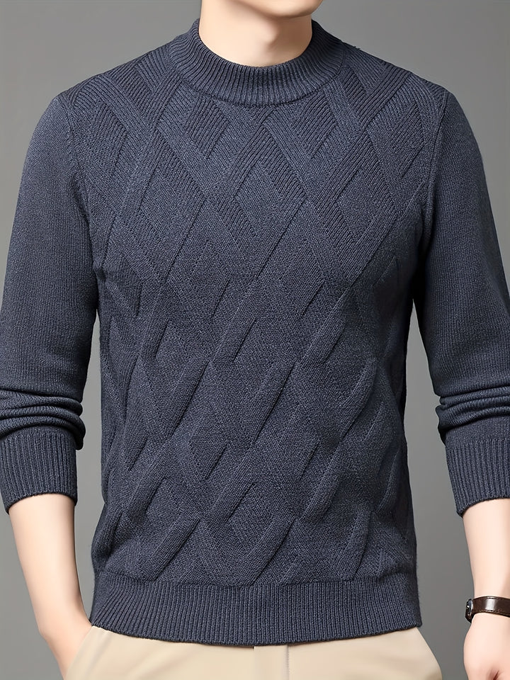 Rhys | Textured Mock-Neck Sweater
