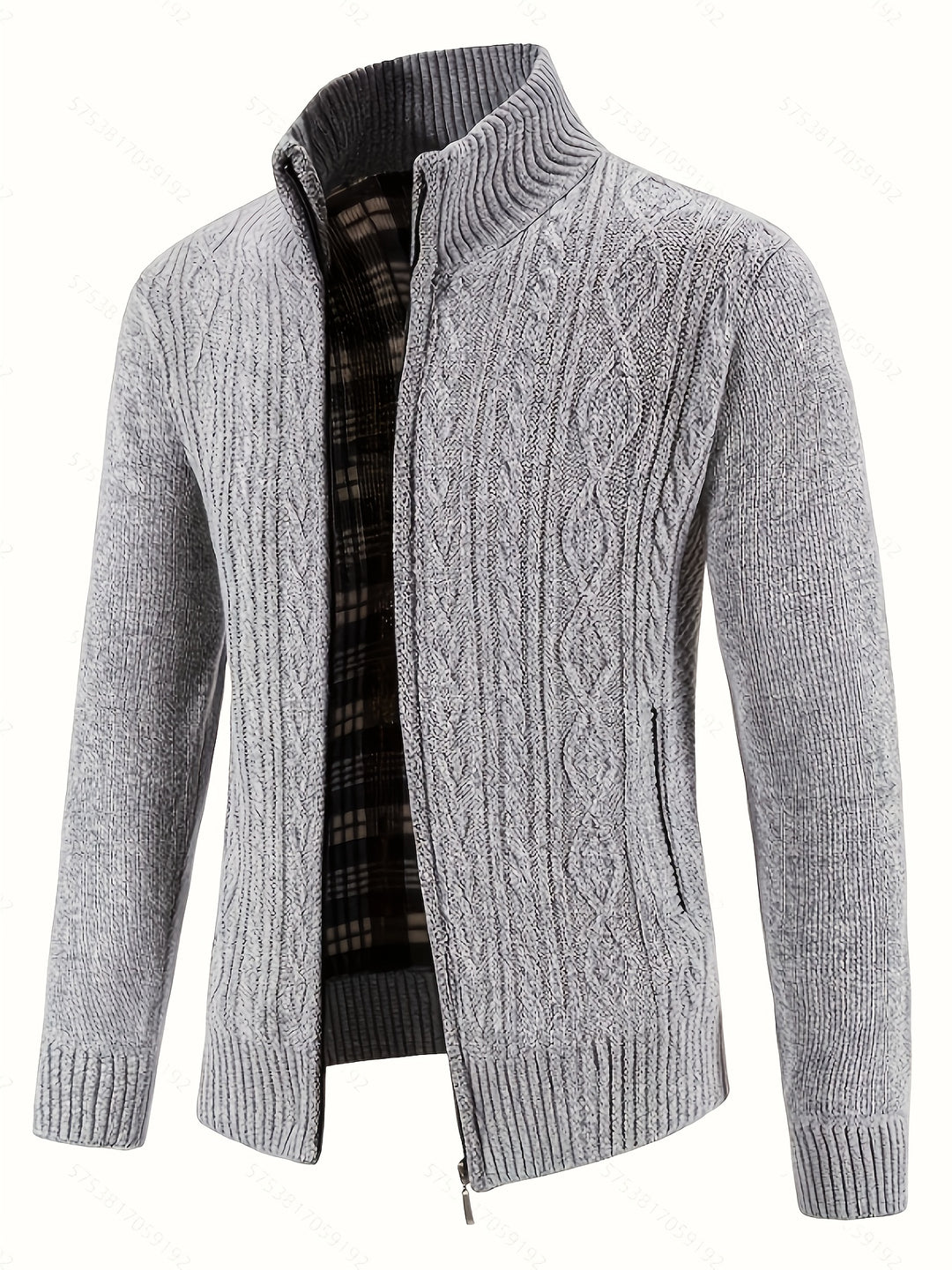 Malcolm | Textured Zip-Up Cardigan