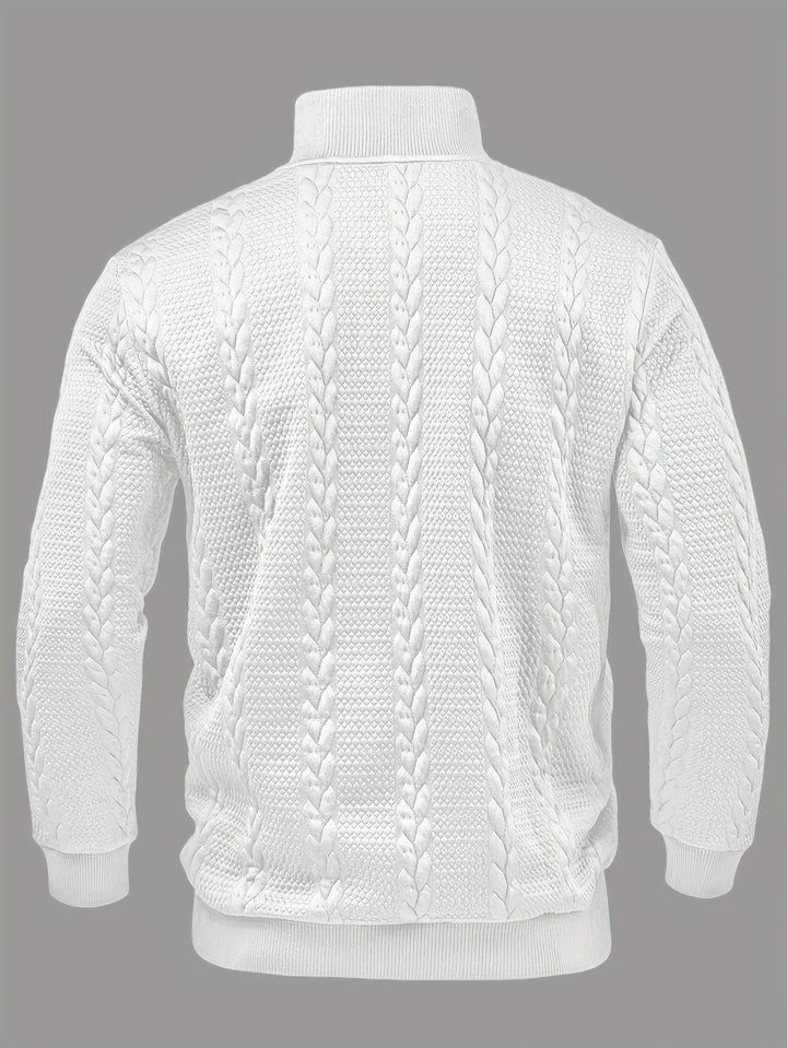 Callahan | Textured Button-Neck Pullover