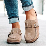 Lauren | Classic Low Heel Buckle Loafers