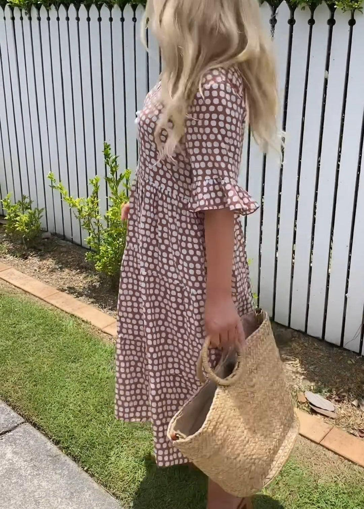 Zora | Classic Short Sleeve Midi Dress