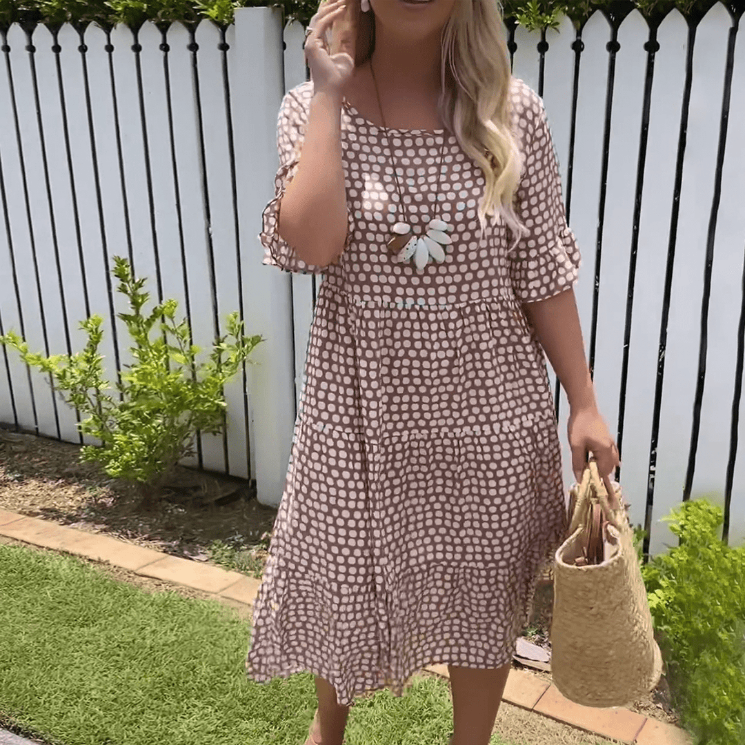 Zora | Classic Short Sleeve Midi Dress