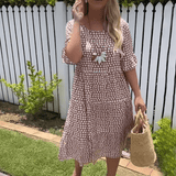 Zora | Classic Short Sleeve Midi Dress