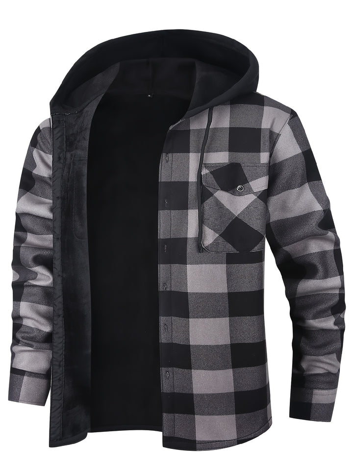 Clayton | Hooded Plaid Overshirt