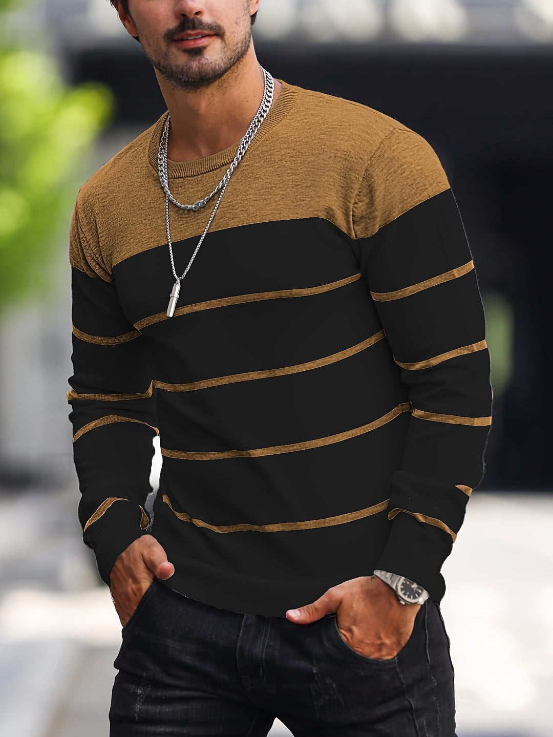 Bennington | Classic Striped Crew Neck Sweater