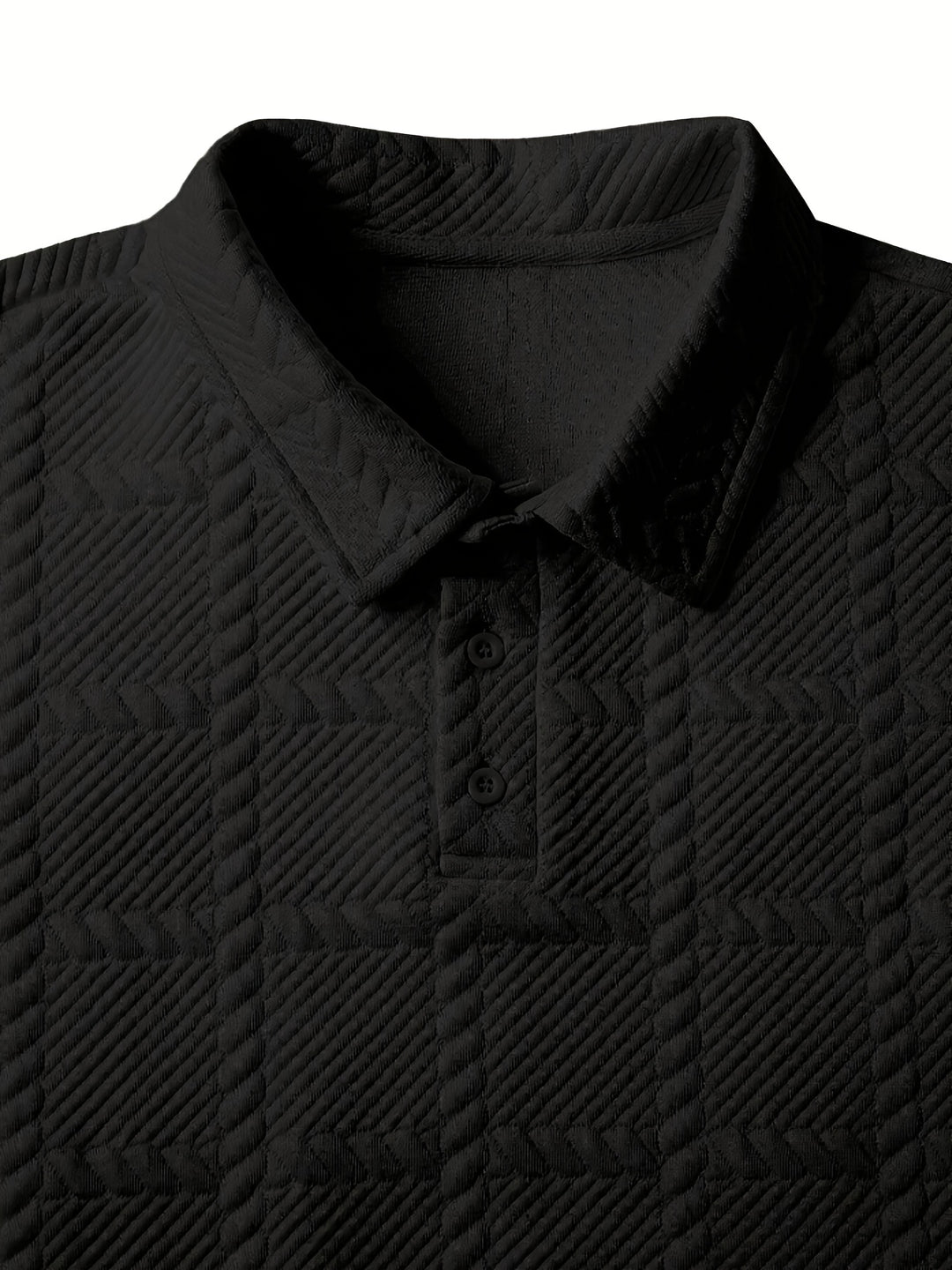 Calvin | Textured Long-Sleeve Polo Shirt