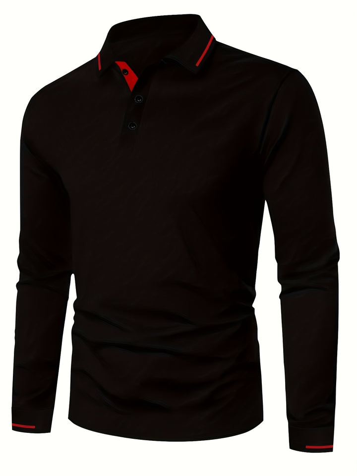 Emerson | Refined Long-Sleeve Polo Shirt