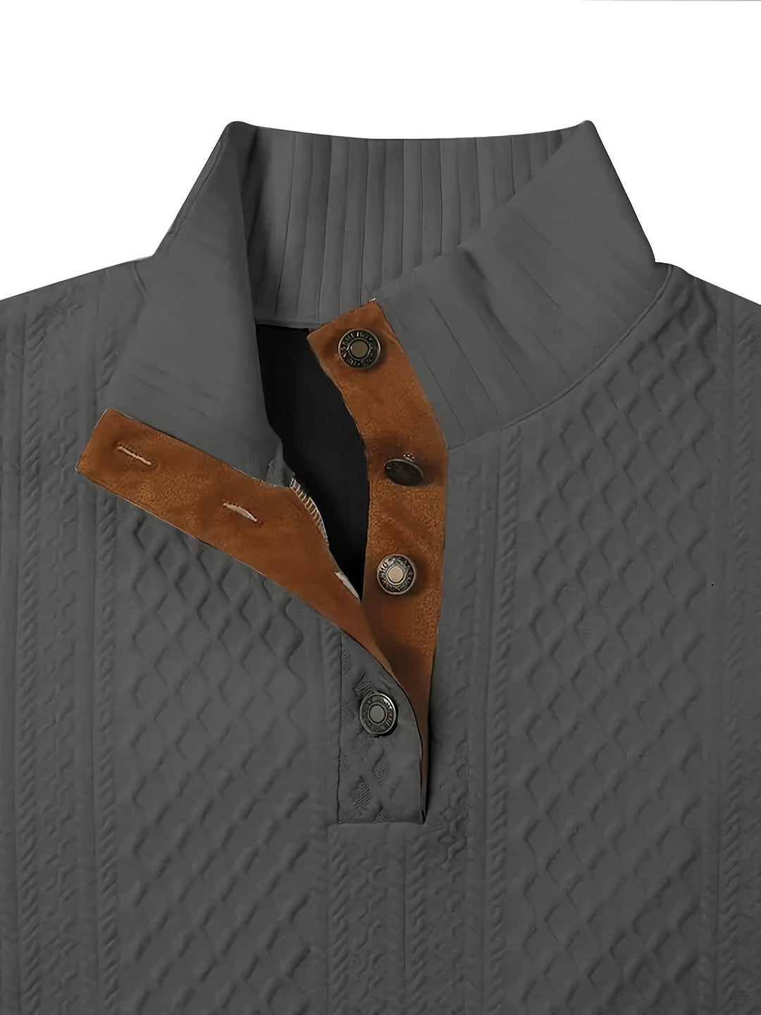 Rupert | Cable-Knit Stand Collar Sweater