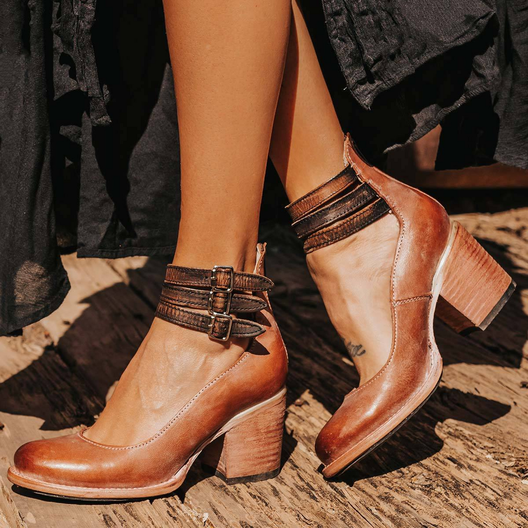 Margaret | Classic Comfortable Strap Heels