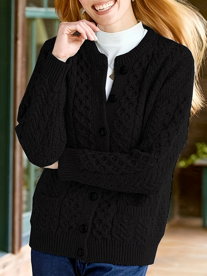 Annalise | Cable-Knit Button Cardigan