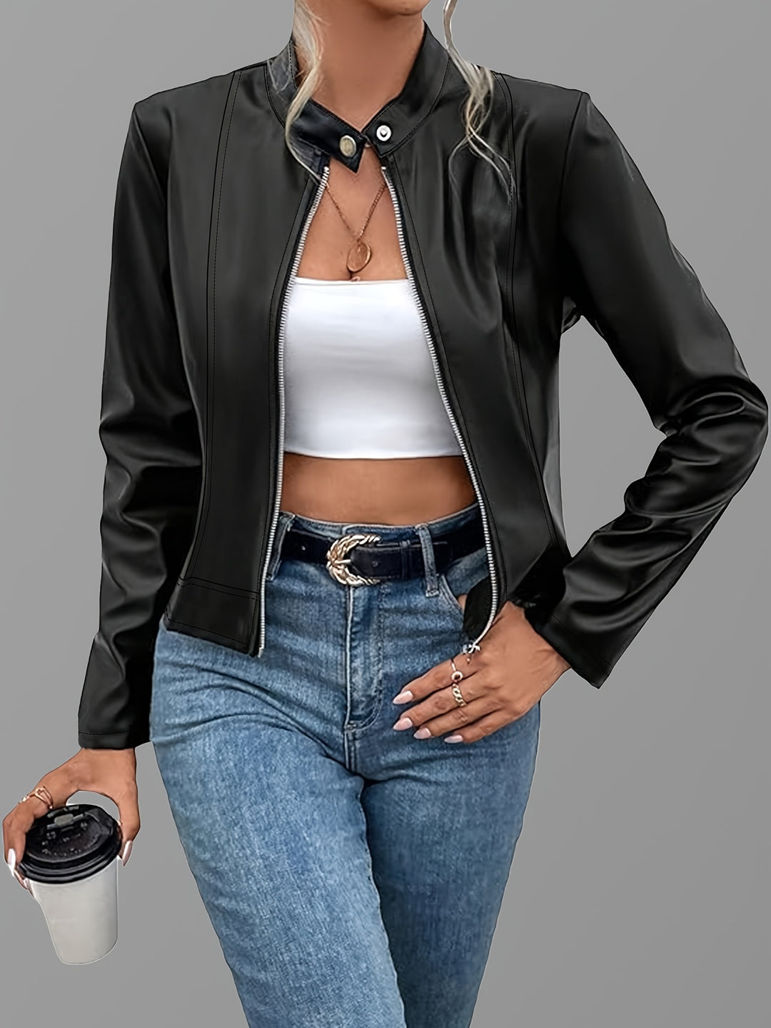 Nadine | Sleek Zip-Front Jacket