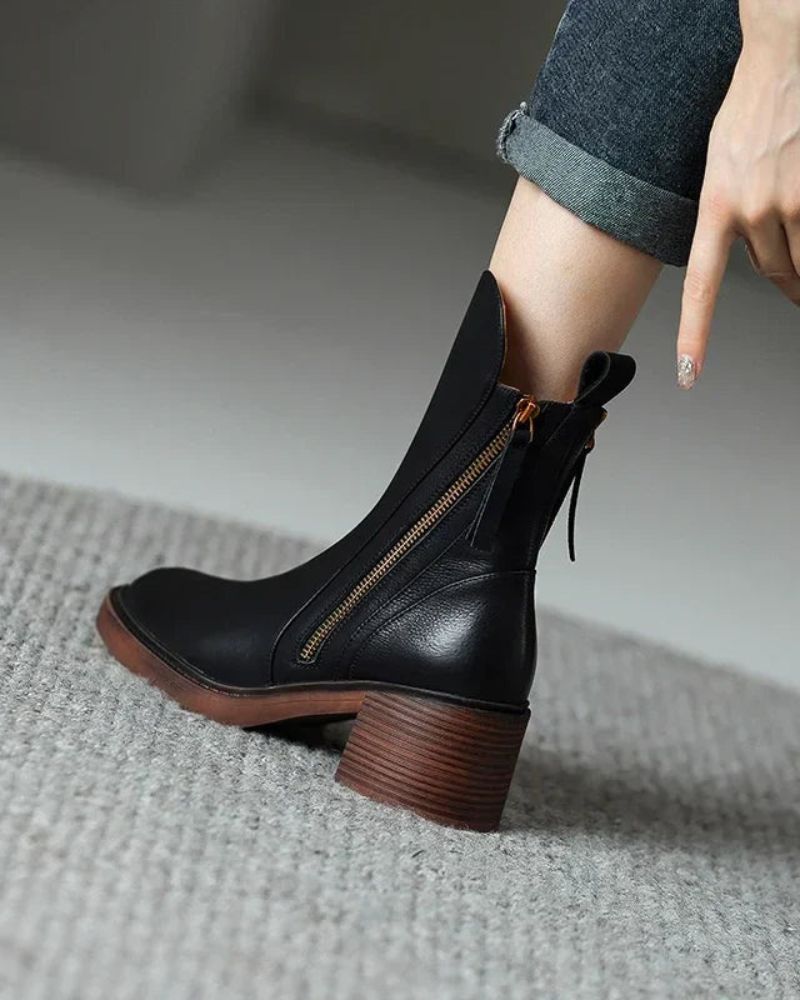 Harper | Elegant Ankle Zip Boots