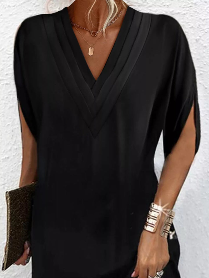 Emery | Classic V Neck Mini Dress