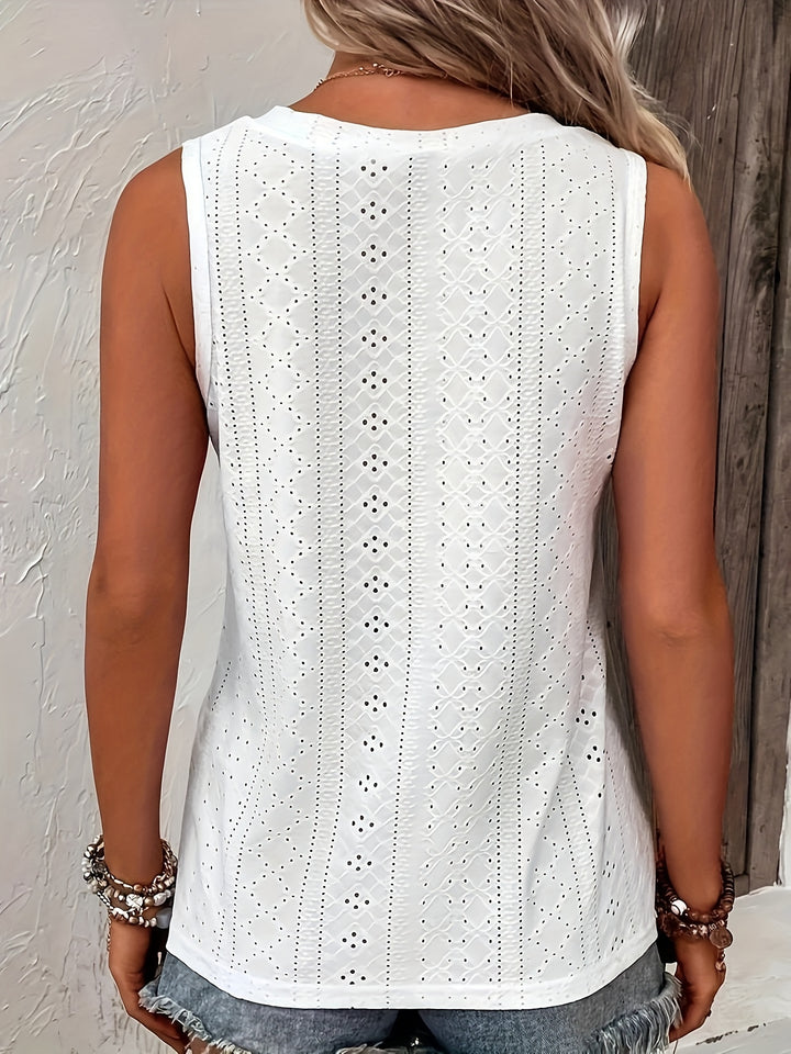 Juniper | Eyelet Sleeveless Tank Top