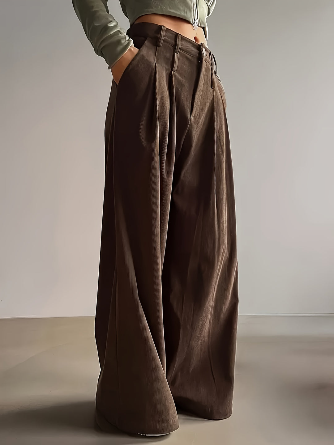 Louisa | Pleated Wide-Leg Trousers