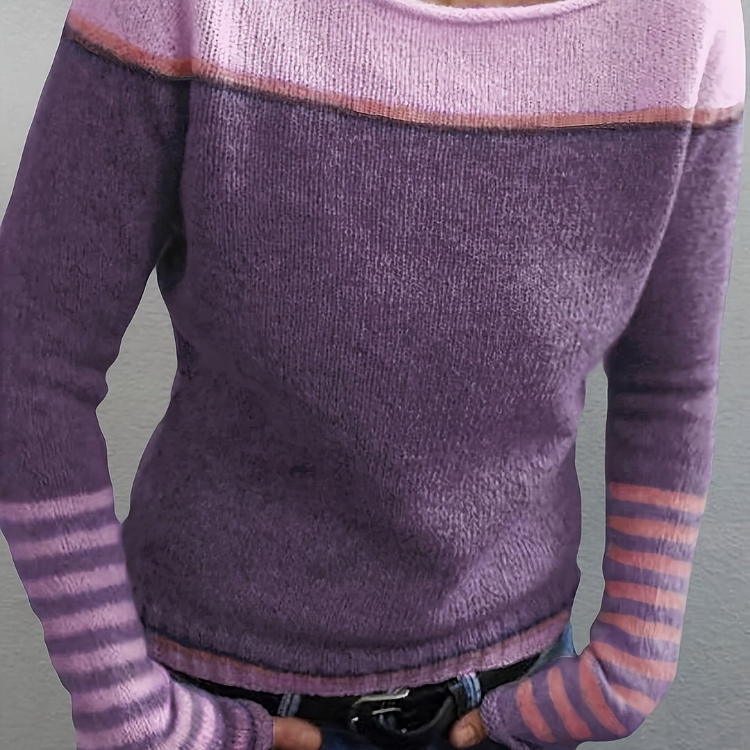 Sabine | Boat-Neck Color-Block Sweater