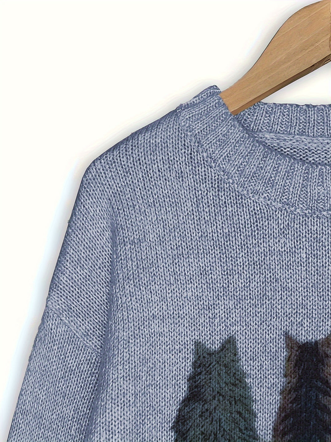 Rosalie | Cat Print Relaxed Sweater