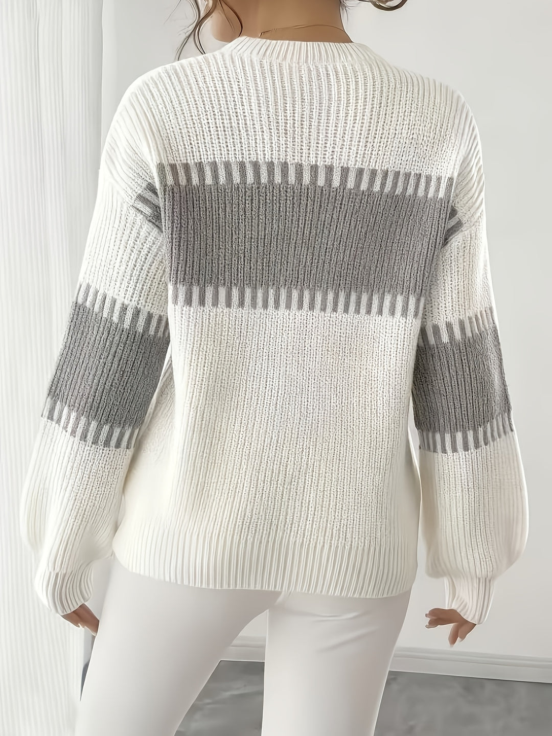 Lorna | Colour-Block Striped Sweater
