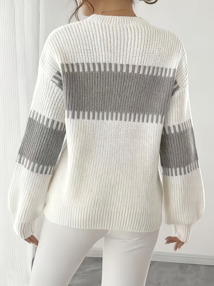 Lorna | Colour-Block Striped Sweater