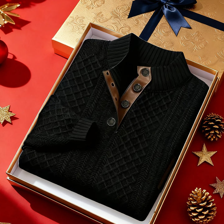Ellis | Textured Stand-Collar Sweater