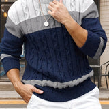 Anton | Textured Colour-Block Sweater