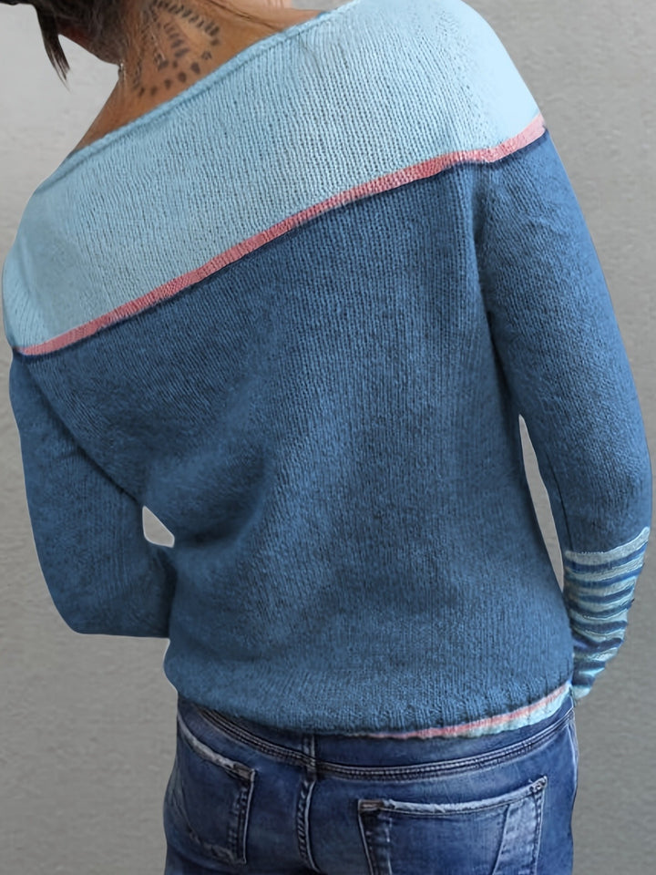 Sabine | Boat-Neck Color-Block Sweater