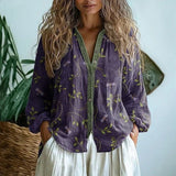 Amber | Elegant Vintage Print Shirt