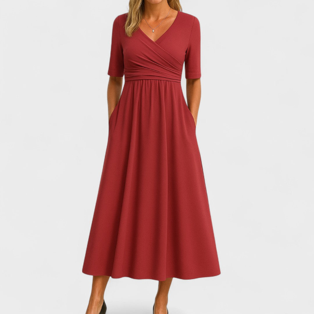 Maddison | Elegant Pleated Midi Dress