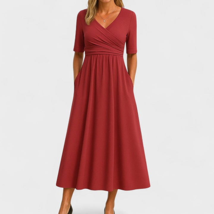 Maddison | Elegant Pleated Midi Dress