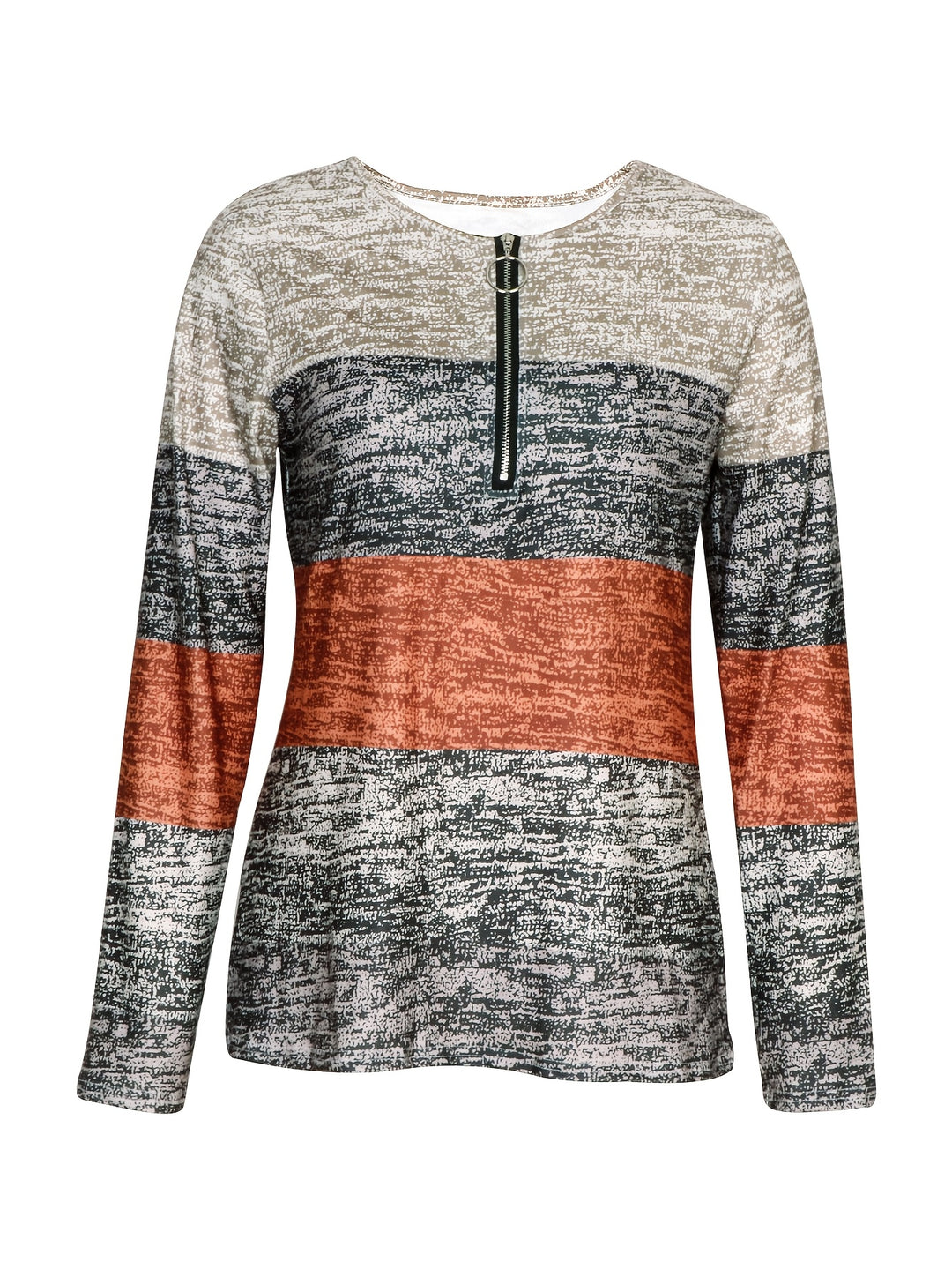 Denise | Quarter-Zip Colorblock Top