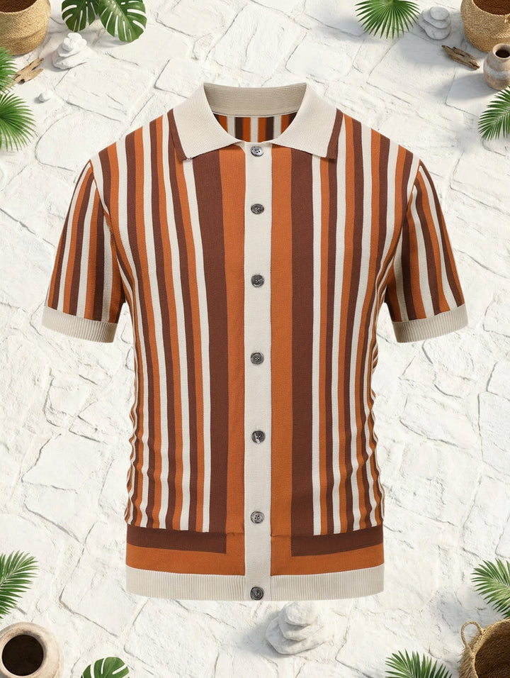 Winston | Retro Striped Short-Sleeve Shirt
