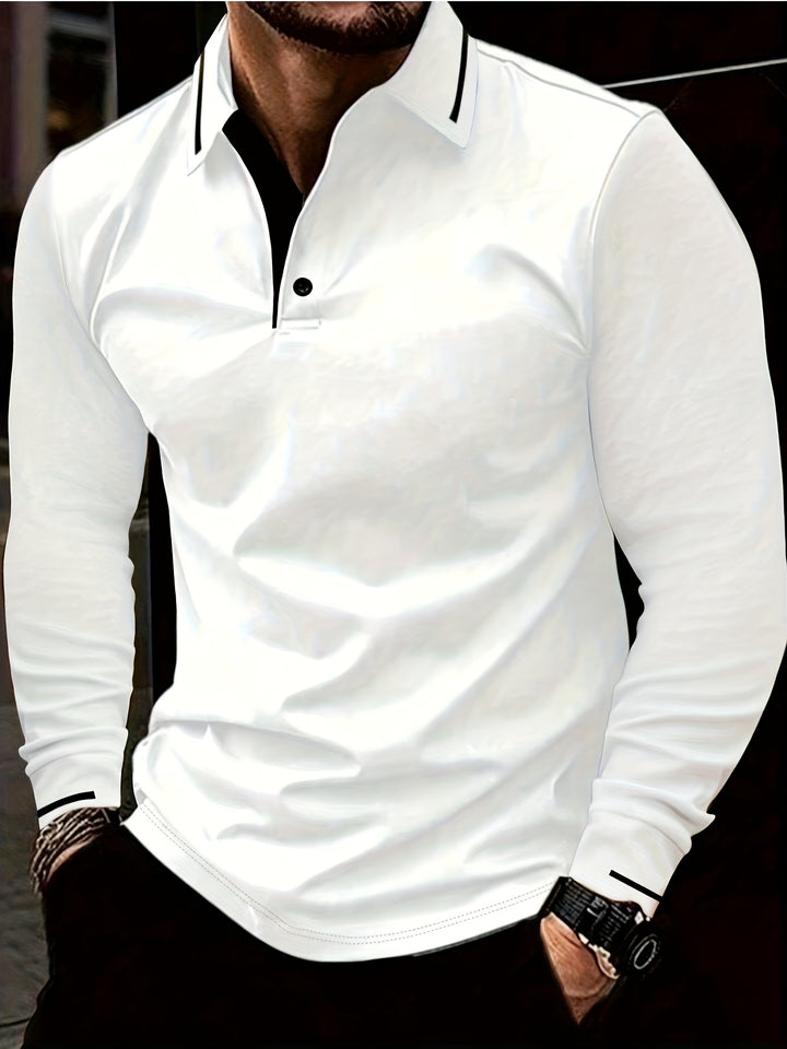 Emerson | Refined Long-Sleeve Polo Shirt