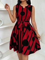 Serena | Sleeveless Belted A-Line Dress