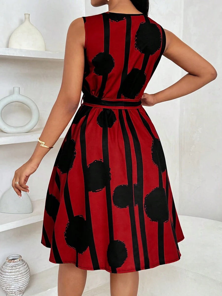 Serena | Sleeveless Belted A-Line Dress