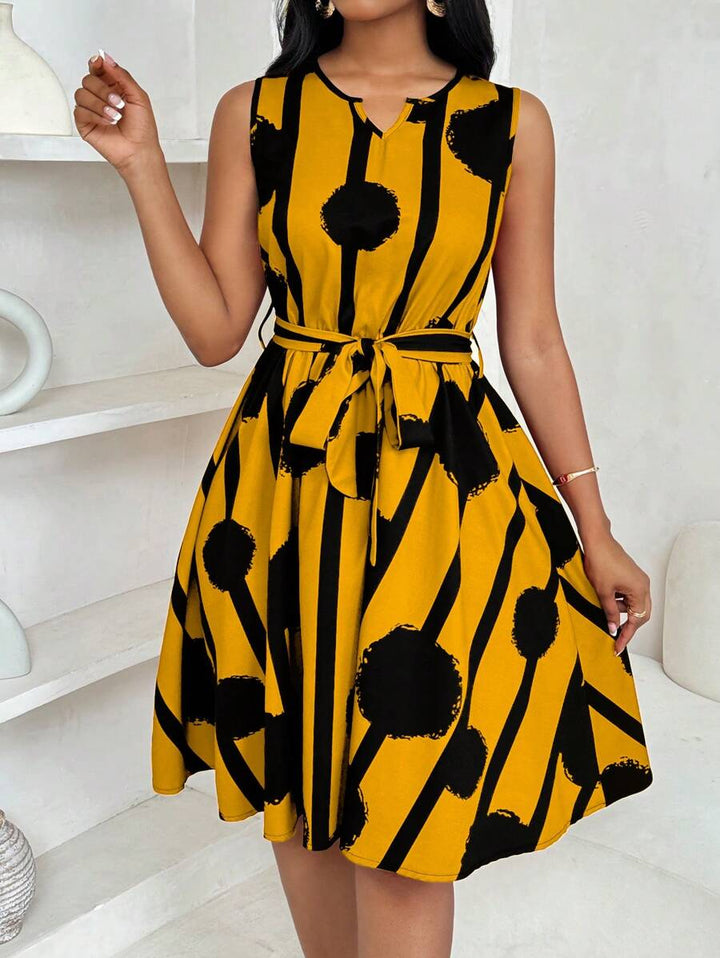 Serena | Sleeveless Belted A-Line Dress