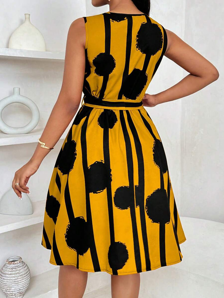 Serena | Sleeveless Belted A-Line Dress