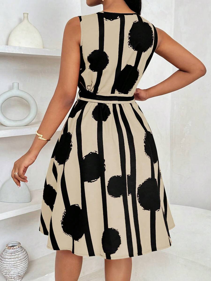 Serena | Sleeveless Belted A-Line Dress