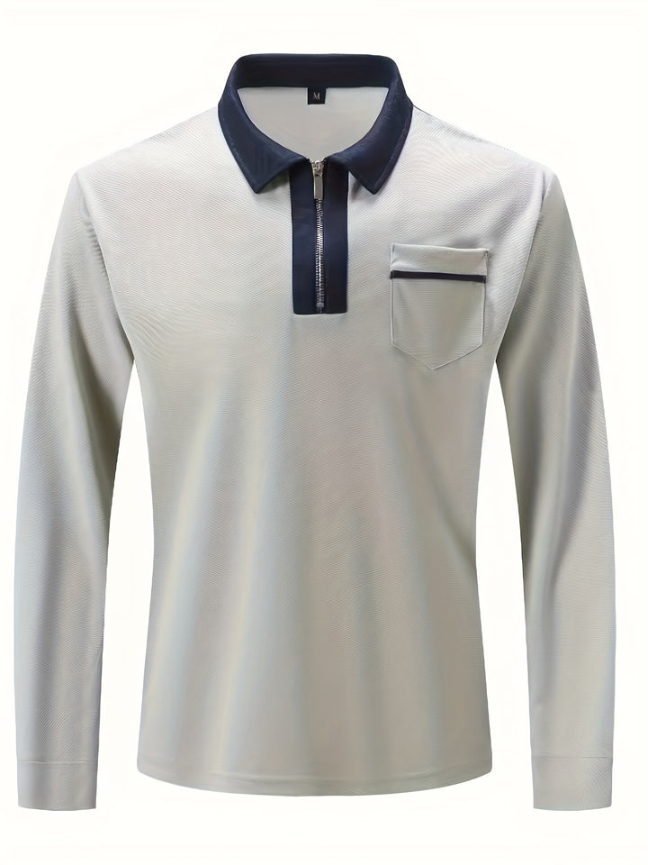 Fletcher | Refined Zip-Collar Polo Shirt