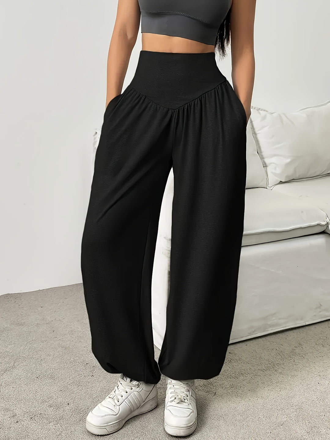 Evelyn | High-Waist Wide-Leg Lounge Trousers