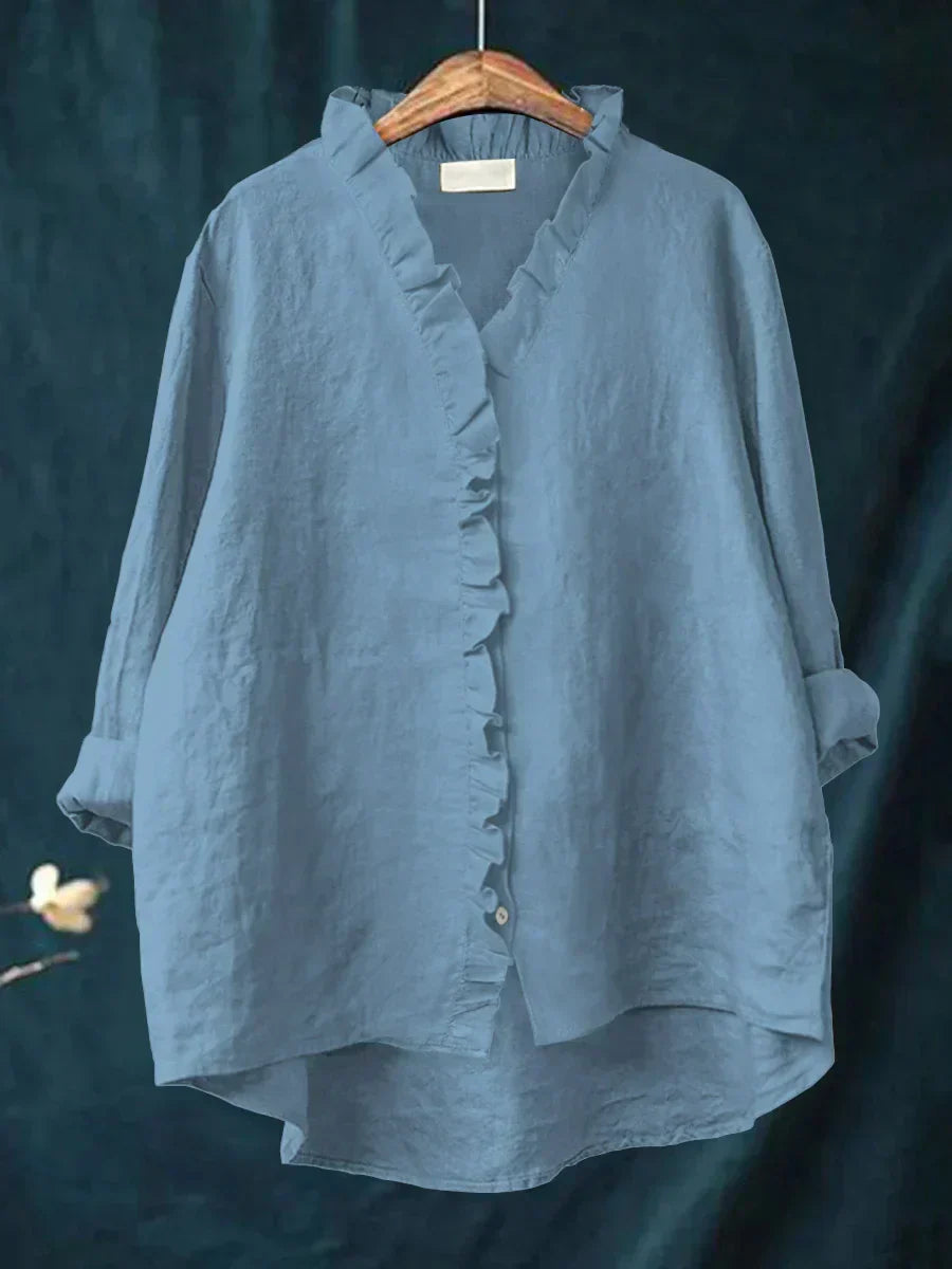 Eliza | Casual Ruffle V Neck Blouse