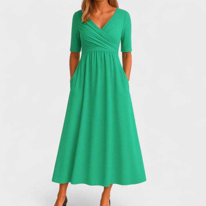Maddison | Elegant Pleated Midi Dress