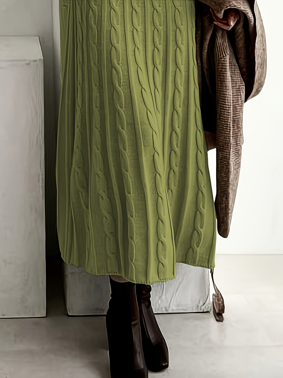 Gemma | Textured Knit Maxi Dress