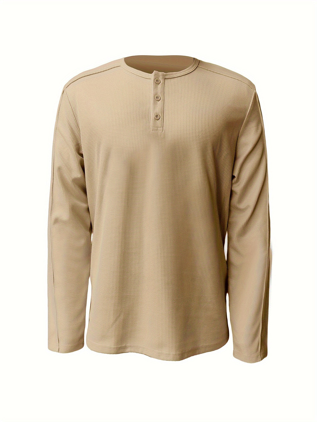 Jonah | Textured Long-Sleeve Henley Shirt