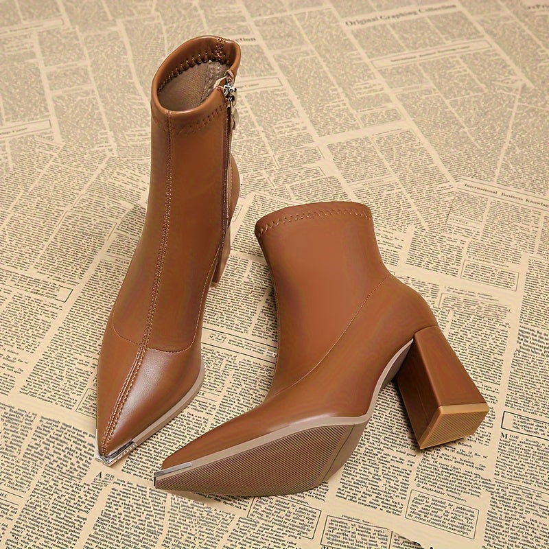 Rosemary | Pointed-Toe Heeled Ankle Boots