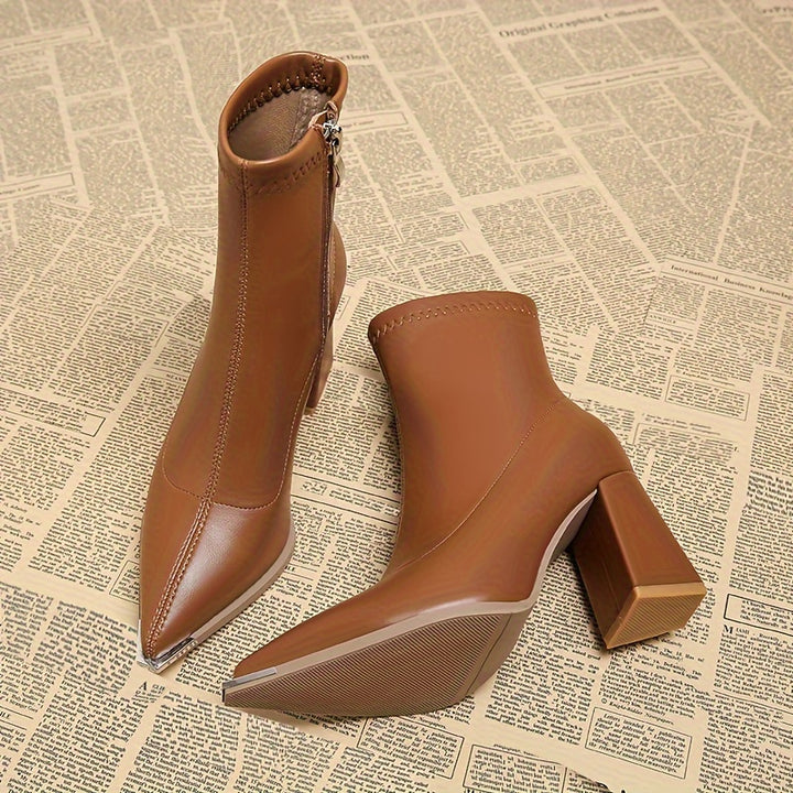 Rosemary | Pointed-Toe Heeled Ankle Boots
